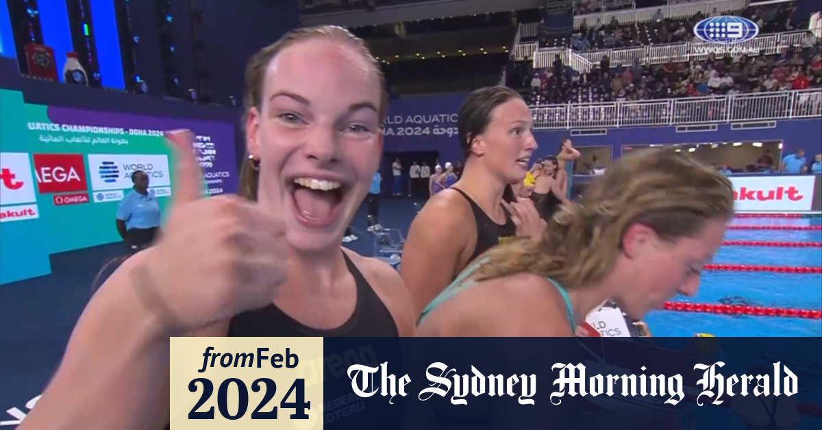 Video Women 4x100m Freestyle Relay final World Aquatics Championships